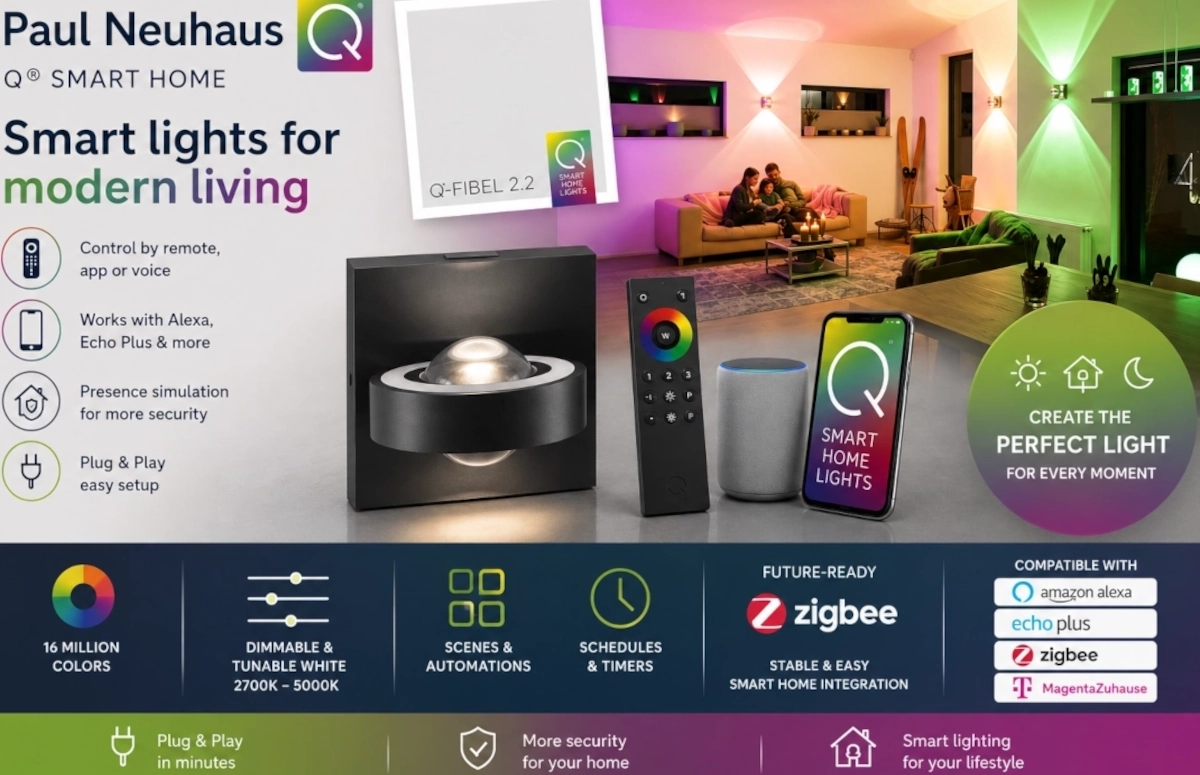  Paul Neuhaus Q® Smart Home – okoslámpák és izzók a modern otthonokba