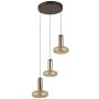 Italux Carote PND-24011-3-COPP Függőlámpa 3x16W/LED 3000K 1002lm IP20