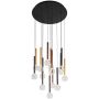 Italux Alinos PND-24019-14A-BK Függőlámpa 14x58W/LED 3000K 4410lm IP20