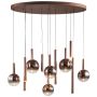 Italux Camino PND-24038-12B-COPP Függőlámpa 12x60W/LED 3000K 2469lm IP20