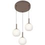 Italux Montes PND-02217-3-BRO Függőlámpa 1x18W/LED 3000K/4000K/6000K 2200lm IP20