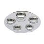 Italux ELIAS HP-932AF-05-9051B CH Süllyesztett mennyezeti lámpa 5x5W/LED