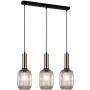 Italux ANTIOLA PND-5588-3M-BRO+AMB Függőlámpa 3x40W/E27 IP20