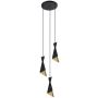 Italux MALIA PND-85949-3 BK+GD Függőlámpa 3x40W/E27 IP20