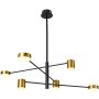 Italux REMDAL PND-16374-6 BK+GD Csillár 6x30W/LED 3000K 847LM IP20