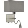 Italux NORTE WL-1122-2-BLSNRCG Fali lámpa 2x60W, 3W/E27, LED 3000K 350LM IP20