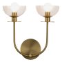 Elstead Lighting Sylvia ALM-SYLVIA-2WB-BG-CL Fali lámpa 2x40W/E14 IP20