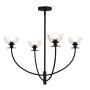 Elstead Lighting Sylvia ALM-SYLVIA4-BK-CL Csillár 4x40W/E14 IP20