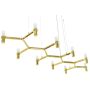 King Home ATOMIC LONG DW-d1005-10C.GOLD Függőlámpa 10x10W/G9 IP20