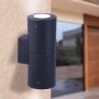 Fumagalli Franca FMG-FRANCA90-2LT-BLK Fali lámpa 2x6W/GU10 4000K-2700K 732lm IP55