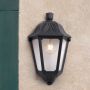 Fumagalli Iesse FMG-IESSE-BLK Fali lámpa 1x23W/E27 IP55