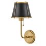 Hinkley Lighting Clarke HK-CLARKE1-BR-BK Fali lámpa 1x40W/E27 IP20