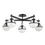Hinkley Lighting Hollis HK-HOLLIS-5-C-BK Plafonlámpa 5x40 W/E14 ip44