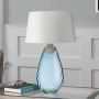 Elstead Lighting LENA LARGE LENA-TL-L-BLUE-OWSS Asztali lámpa 1X7W/GU10+1x60W/E27