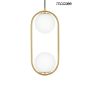 King Home AURELIA TWIN MSE010100303 Függőlámpa 2x40W/E14 IP20