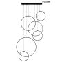 King Home CIRCULO SIX MSE010100371 Függőlámpa 6x156W/LED 3000K 12480LM IP20