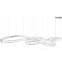 King Home WAVE MSE1501100200 Függőlámpa 103W/LED 3000K 8240lm