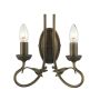 Elstead Lighting OLIVIA OV2-BLK-GOLD Fali lámpa 2x60W/E14