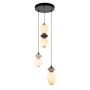 Italux Balos PND-94921-4R-BK Függőlámpa 1x19W/LED 3000K 1400lm IP20