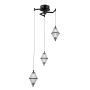 Italux Fuente PND-34395-3-BK Függőlámpa 3x15W/LED 3000K 1108lm IP20