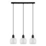 Italux LAMEZIA PND-67594-3-BK+CL Függőlámpa 3x40W/E27 IP20
