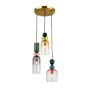 Italux Manso PND-37462-3A-MC-GD Függőlámpa 3x40W/E14 IP20