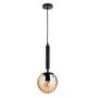 Italux RAVENA PND-2324-1 BK+AMB Függőlámpa 1x10W/E27 IP20