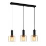 Italux SANTIA PND-65342-3-BK+AMB Függőlámpa 3x40W/E27 IP20