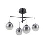 Italux Velada PND-34381-4-BK Függőlámpa 4x20W/LED 3000K 1810lm IP20