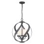 Quintiesse BLACKSMITH QN-BLACKSMITH-3P-OBK Függőlámpa 3x40W/E14 IP44