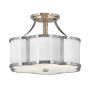 Quintiesse CHANCE QN-CHANCE-SF-S-PN Plafonlámpa 2x60W/E27