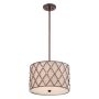 Quoizel BROWN LATTICE QZ-BROWN-LATTICE-P-M Függőlámpa 3x60W/E27