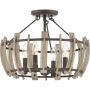 Quoizel WOOD HOLLOW QZ-WOOD-HOLLOW-SF Plafonlámpa 4x60W/E14