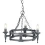 Elstead Lighting SAXON SAX3-BLK-SIL Csillár 3x60W/E14