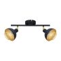 Italux Savio SPL-27357-2-BK-GD Spotlámpa 2x40W/E14 IP20