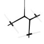 King Home CANDELABR XCP8053-6.BLACK Függőlámpa 5x3,5W/G9 IP20