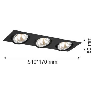 Argon OLIMP 1329 Beépíthető spotlámpa 3x6W/G9 IP20