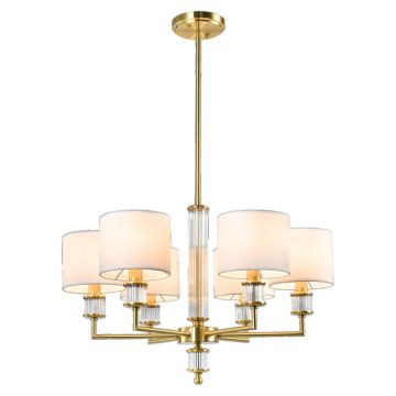 Cosmolight SUTTON P06692BR-WH Plafonlámpa 6x40W/E14 ip20