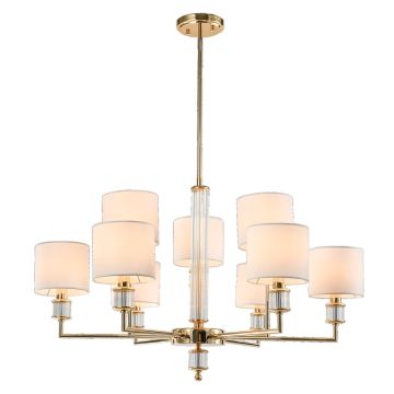 Cosmolight SUTTON P09378AU-WH Plafonlámpa 9x40W/E14 ip20