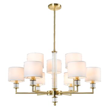 Cosmolight SUTTON P09685BR-WH Plafonlámpa 9x40W/E14 ip20