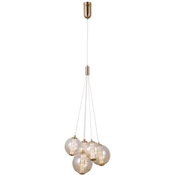 Italux Butero PND-34359-5-HBR-AMB Függőlámpa 5x20W/LED 3000K 1830lm IP20