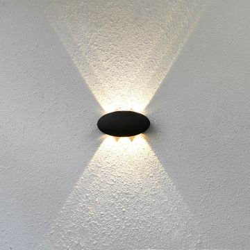 Italux Pontas OWL-55034-BK Fali lámpa 1x6W/LED 3000K 430lm IP54