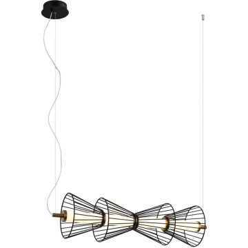 Italux Sanke PND-63849-4-BK Függőlámpa 1x15W/LED 3000K 600lm IP20