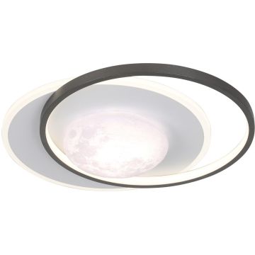 Italux Desulo PLF-02727-M-BK Plafonlámpa 1x40W/LED 3000K/4000K/6000K 5300lm IP20