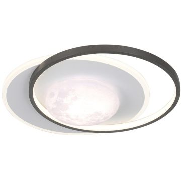 Italux Desulo PLF-02727-S-BK Plafonlámpa 1x30W/LED 3000K/4000K/6000K 3900lm IP20