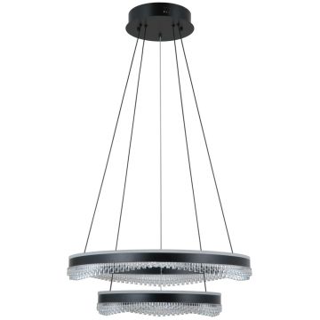 Italux Morte PND-34535-2L-BK Függőlámpa 2x70W/LED 3000K/4000K/6000K 4900lm IP20