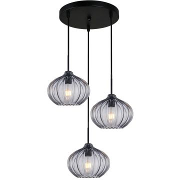 Italux Pansol PND-2940-3AS-BK-SG2 Függőlámpa 3x40W/E27 IP20