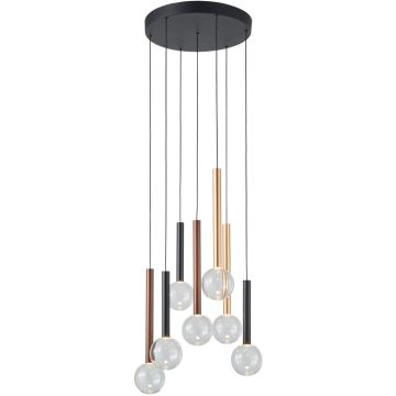 Italux Alinos PND-24019-7A-BK Függőlámpa 7x28W/LED 3000K 2205lm IP20