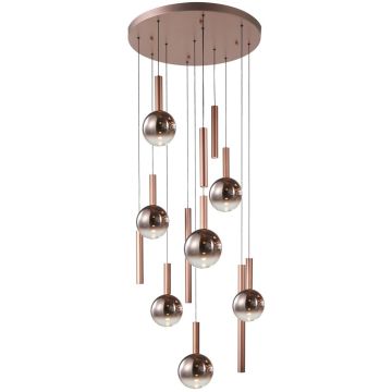 Italux Camino PND-24038-12A-COPP Függőlámpa 12x60W/LED 3000K 2469lm IP20