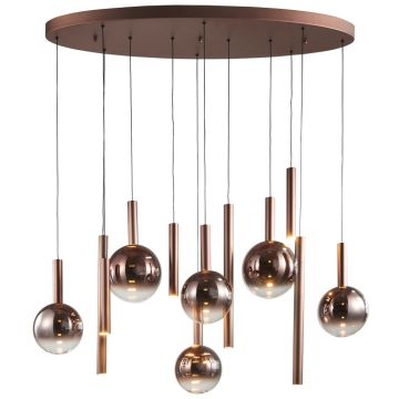 Italux Camino PND-24038-12B-COPP Függőlámpa 12x60W/LED 3000K 2469lm IP20